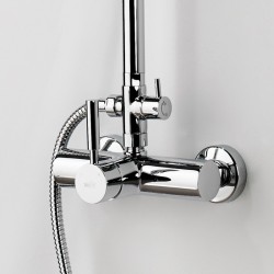 Στήλη Ντουζ 2 Εξόδων με Μπαταρία La Torre New Tech Ρυθμιζόμενη 12065-110 Inox